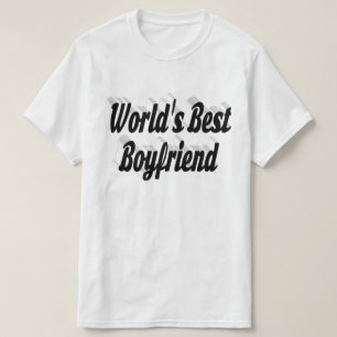 Best Boyfriend black 3d text T-Shirt