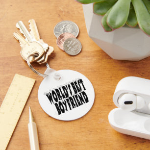 Best Boyfriend black typography  Key Ring