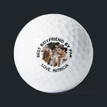 Best Boyfriend by Par with Custom Photo & Text Golf Balls<br><div class="desc">Surprise your Boyfriend with this unique and thoughtful personalised golf ball! This golf ball is the perfect gift for golf enthusiasts, featuring the heartfelt phrase "Best Boyfriend By Par" and customised text. Whether it’s for an anniversary, birthday, Valentine’s Day, or just to show your love, this keepsake is sure to...</div>