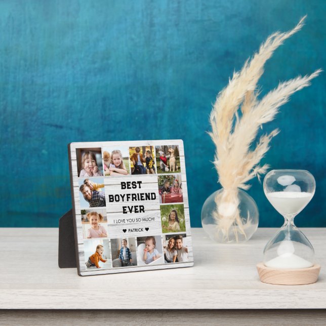Best Boyfriend Ever 12 Photo Collage  Plaque (Insitu)