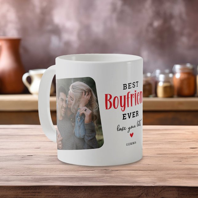 Best BOYFRIEND Ever 2 Photo Cute Gift  Coffee Mug (Creator Uploaded)