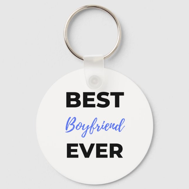 Best Boyfriend Ever Black Key Ring (Front)