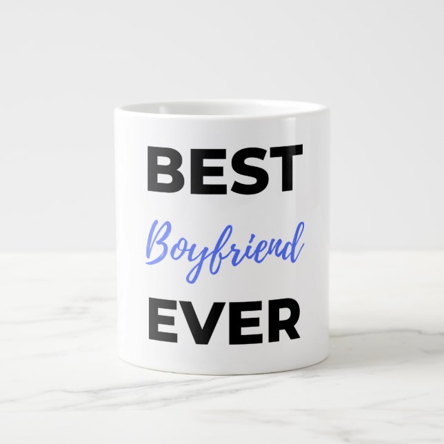 Best Boyfriend Ever Black Large Coffee Mug (Front)