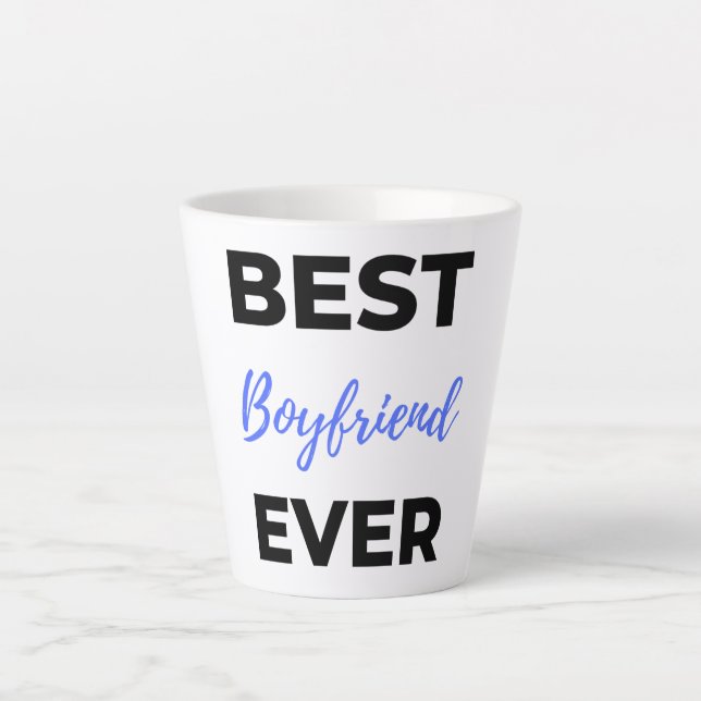 Best Boyfriend Ever Black Latte Mug (Front)