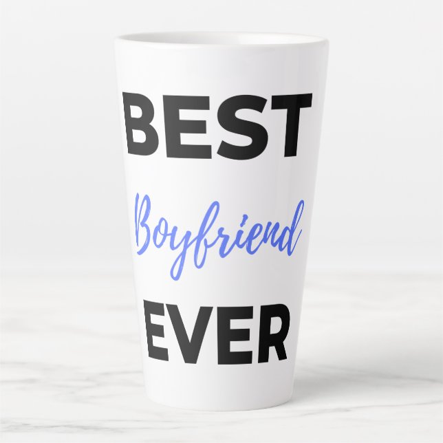 Best Boyfriend Ever Black Latte Mug (Front)