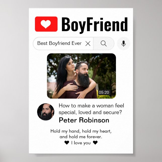 Best Boyfriend Ever Funny Search Result Poster (Front)