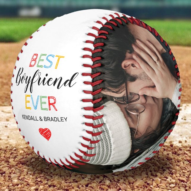 "Best Boyfriend Ever" Photo Baseball Gift (Creator Uploaded)