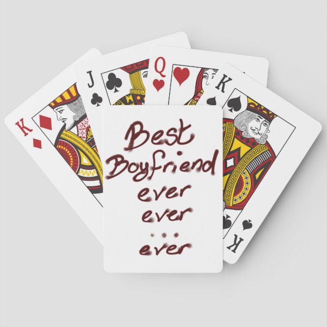 Best boyfriend ever playing cards (Back)
