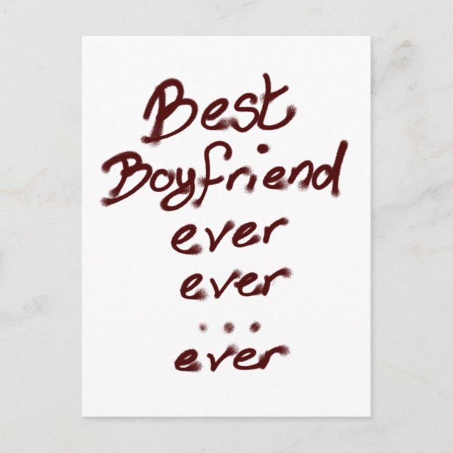Best boyfriend ever postcard (Front)