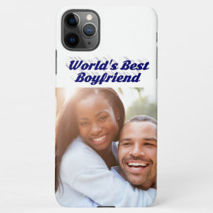 Best Boyfriend Photo with dark blue text  iPhone 11Pro Max Case
