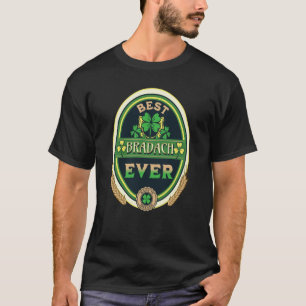 Best Bradach Ever Personal Name Irish Retro Beer L T-Shirt