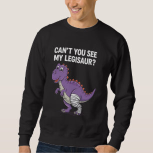 Best Broken Leg Art For Men Women Kids Broke Foot Sweatshirt