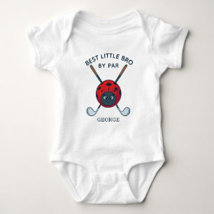 Best Brother By Par Baby Shower Golfing Bug Custom Baby Bodysuit