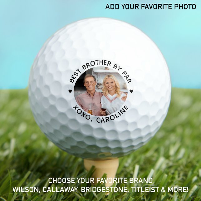 Best BROTHER By Par Personalised Photo Golf Balls (Creator Uploaded)