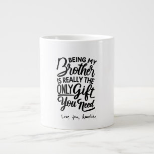 Best Brother Ever   funny brother  in law gift  Large Coffee Mug