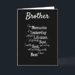 **BEST BROTHER EVER** HAPPY BIRTHDAY CARD<br><div class="desc">TO THE **BEST BROTHER EVER*** HAPPY BIRTHDAY AND I AM SO ***GRATEFUL*** THAT ***YOU*** ARE MY BROTHER!!!!! and ALL THE MEMORIES WE HAVE TO SHARE!!!!</div>
