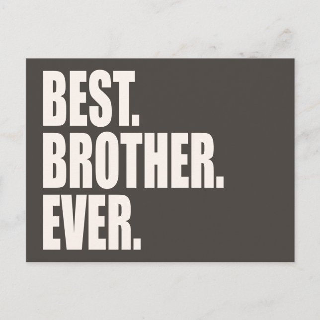 Best. Brother. Ever. Postcard (Front)