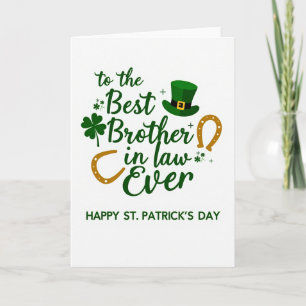 Best Brother In Law Gold Foil Card