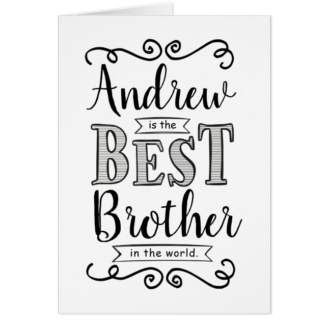 Best Brother in the World Birthday (Front)