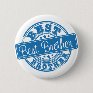 Best Brother -rubber stamp effect- 6 Cm Round Badge