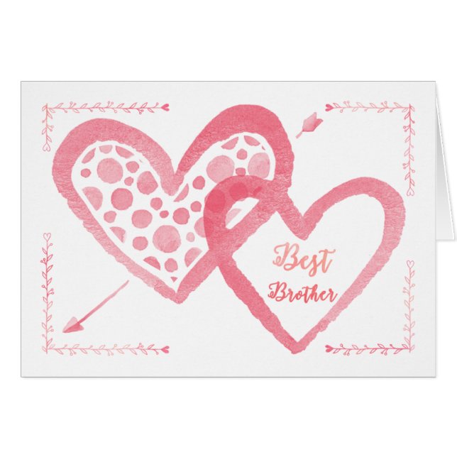 Best Brother Valentine Card (Front Horizontal)
