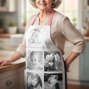 Best Bubbie Ever Kitchen Chef 6 Photo Collage Bold Apron