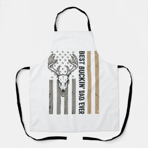 Best Buckin Dad Deer Hunting Vintage Shirt Design_ Apron