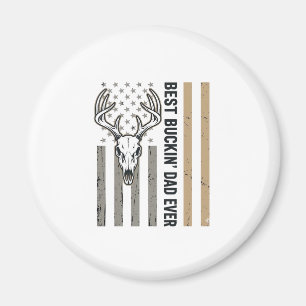 Best Buckin Dad Deer Hunting Vintage Shirt Design_ Magnet