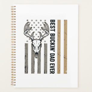 Best Buckin Dad Deer Hunting Vintage Shirt Design_ Planner