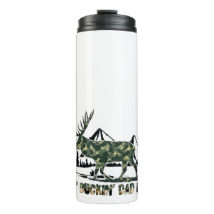 Best Buckin' Dad Ever -Camouflage Deer in Woodland Thermal Tumbler
