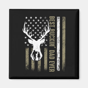 Best Buckin' Dad Ever Deer Hunting Fathers Day Ame Magnet