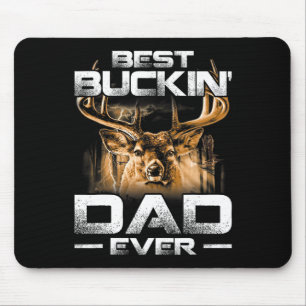 Best Buckin' Dad Ever Shirt Deer Hunting Bucking F Mouse Pad