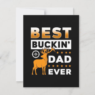 Best Buckin Dad Ever Thank You Card
