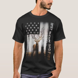 Best Buckin' Dad Ever USA Flag T-Shirt