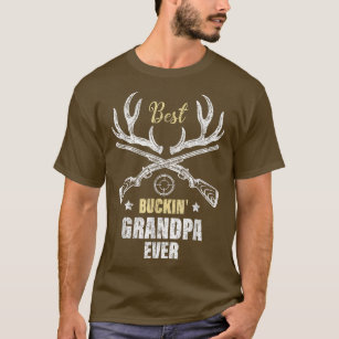 Best Buckin' Grandpa Ever Deer Hunters hunting Gif T-Shirt