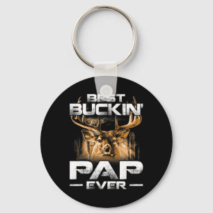Best Buckin' Pap Ever Tee Deer Hunting Bucking Fat Key Ring