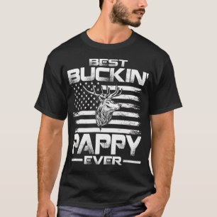 Best Buckin' Pappy Ever USA Flag Deer Hunting T-Shirt