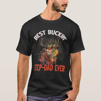 Best Buckin' Step-Dad Ever Hunter Deer Buck Stag F T-Shirt