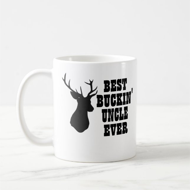 Best Buckin Uncle Ever Deer Coffee Mug (Left)