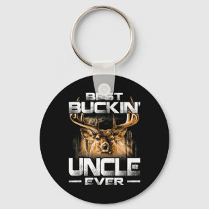 Best Buckin' Uncle Ever Shirt Deer Hunting Bucking Key Ring
