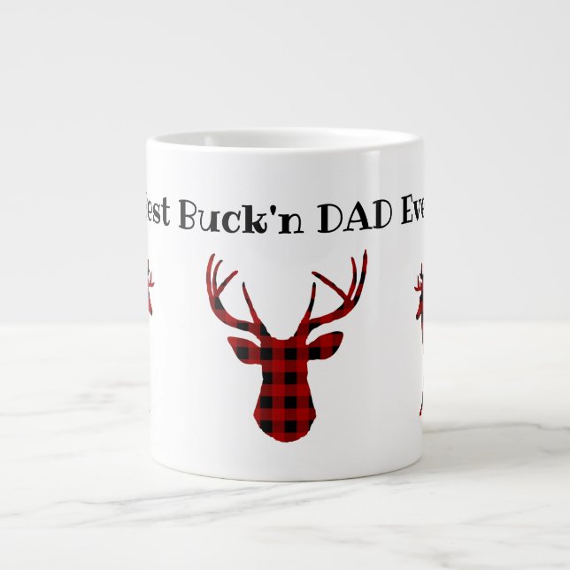 Best Buck'n Dad Ever Large Coffee Mug (Front)