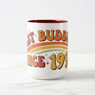 Best Buddies Since 1996 Design Two-Tone Coffee Mug