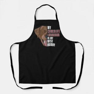 Best Buddy, Chocolate Labrador, Lab Apron