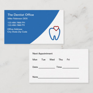 Best Budget Dentist Appointment Business Cards