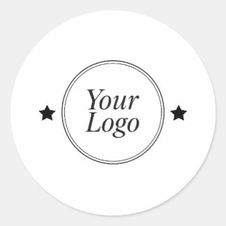 Best budget minimalist Add your logo Classic Round Sticker