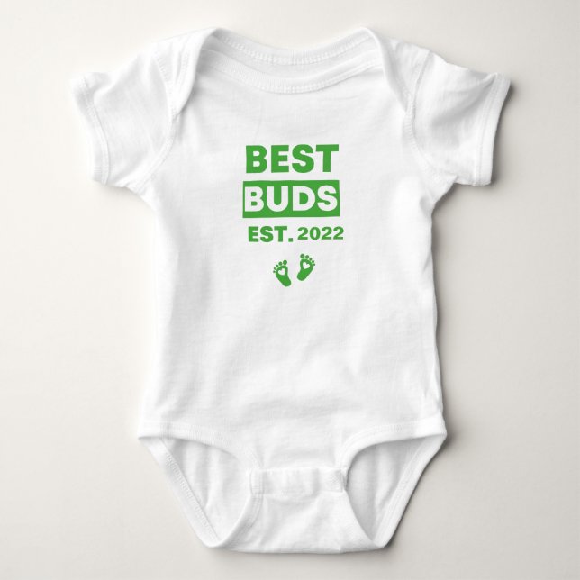 Best Buds Est. Custom Baby  Buds Est. 20xx Baby  Bodysuit (Front)