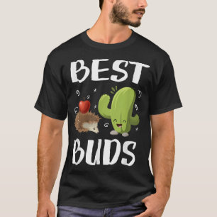 Best Buds Funny Hedgehog Cactus Best Friends BFF T-Shirt