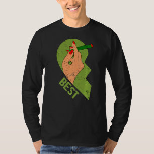 Best Buds Weed Funny Joint Stoner Friends Couples T-Shirt