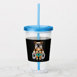 Best Bulldog Dad Ever – Cute Bulldog Father’s Day Acrylic Tumbler