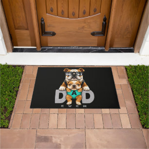 Best Bulldog Dad Ever – Cute Bulldog Father’s Day Doormat